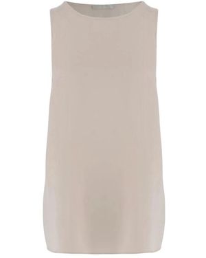 Allude Tops ,Stretch Zijden Top - Bruin