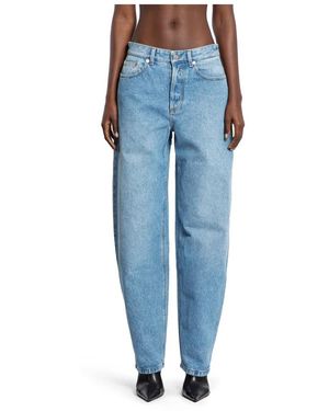 Mugler High-Waist Wide Leg Denim Jeans - Blau