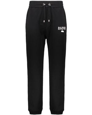 Balmain Broeken ,Zwart ,Katoen Sportbroek Met Verstelbare Taille