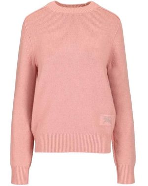 Burberry Constance Cashmere Crewneck Sweater - Roze