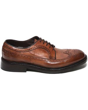 Green George Vintage braune leder derby schuhe