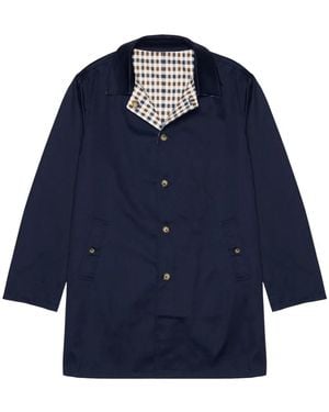 Aquascutum Single-Breasted Coats - Blue