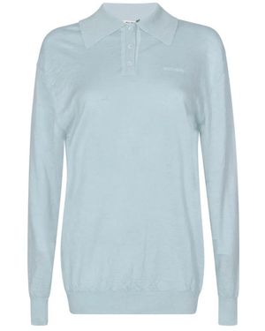Miu Miu Polo Shirts - Blue