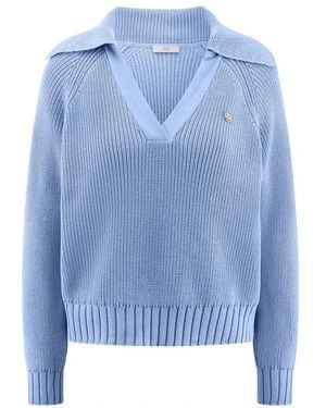 Riani V-Neck Knitwear - Azul