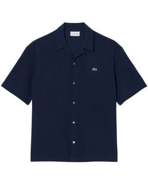 Lacoste Relaxed Fit Kortgearmd Piqué Poloshirt - Blauw