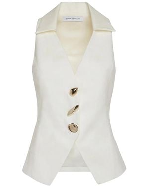 SIMONA CORSELLINI Waistcoats - White