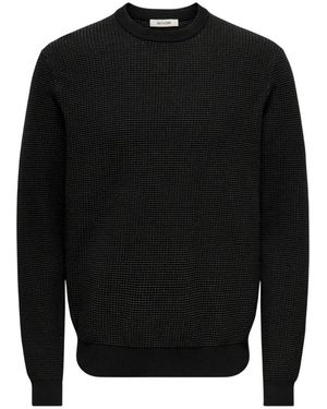 Only & Sons Dave Trui Met Ronde Hals - Zwart