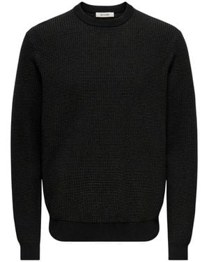 Only & Sons Dave Trui Met Ronde Hals - Zwart