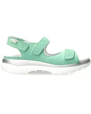 Mephisto Flat Sandals - Verde