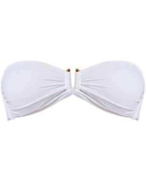 Fisico Badmode ,Wit ,Microfiber Bandeau Bra - Grijs