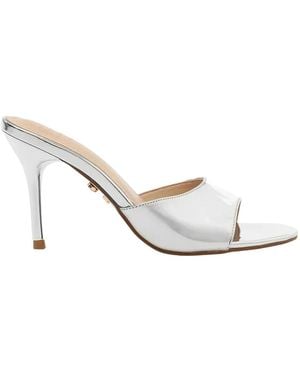Twentyfourhaitch Heeled Mules - White