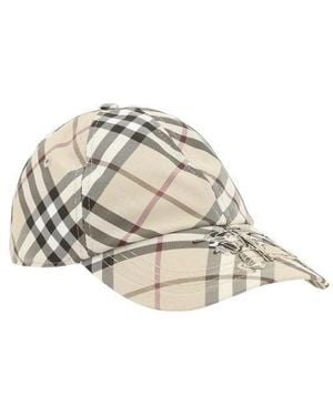 Burberry Gorra De Béisbol A Cuadros, Mujer, Talla - Blanco