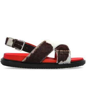 Marni Flat Sandals - Marrone