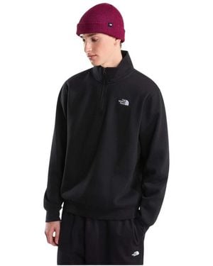 The North Face Fitness ,Zwart ,Katoen Evolution Simple Dome Regular 1/4 Zip