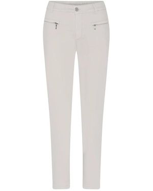 Cro Broeken ,Grijs ,Leer Slim-Fit Broeken - Wit