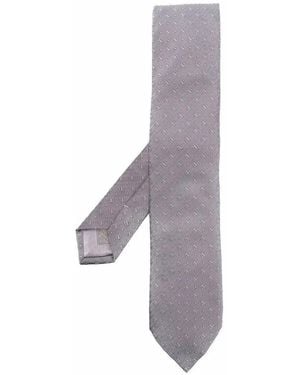 Brioni Lila Krawatte Mit Floralem Print