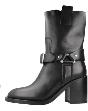 Alpe Heeled Boots - Negro