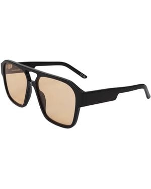 Facehide Handgefertigte Breite Modell Acetat Sonnenbrille - Schwarz