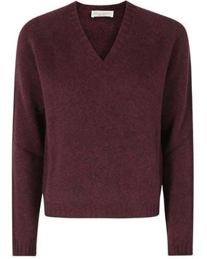 Roberto Collina V-Neck Knitwear - Morado