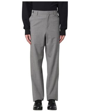 MSGM Stilvolle Graue Wollmischungshose