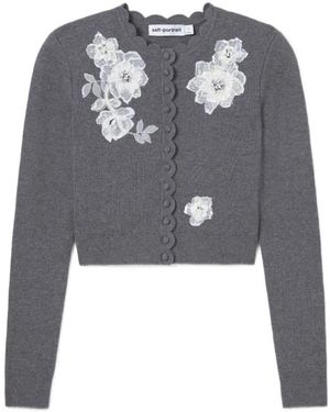 Self-Portrait Cardigans - Gris