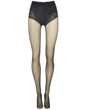 Wolford Ondergoed ,Zwart ,Katoen 20 Control Top Pantyhose - Blauw
