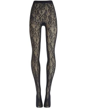 Wolford Graphic Flower Tights - Grijs