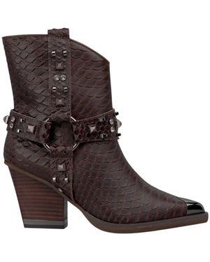 Alma En Pena. Cowboy & Biker Boots - Brown