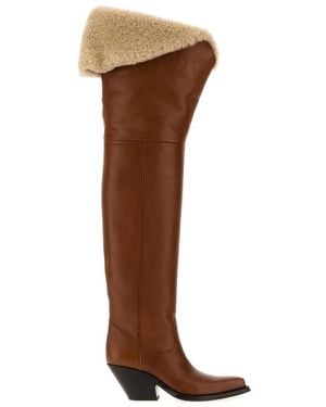 Chloé Azelan Oberschenkelhohe Stiefel - Braun