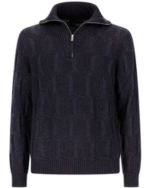 Zanone Zip-Throughs - Azul