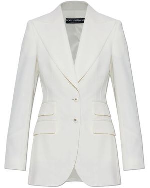 Dolce & Gabbana Jassen ,Wit ,Wol Turlington Blazer
