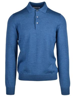 Gran Sasso Polo Aus Strick - Blau