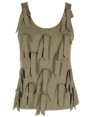 Isabelle Blanche Tops ,Groen ,Top Met Kwastjes