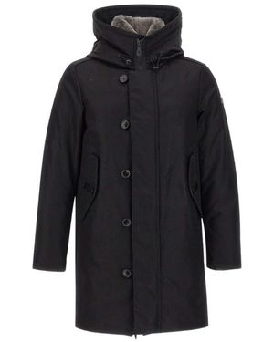 Peuterey Jassen ,Zwart ,Leer Kasa Sl 00 Bont Parka