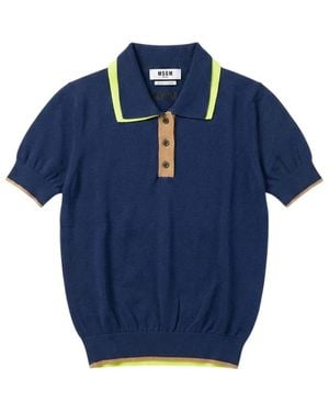 MSGM Polo Shirts - Blue