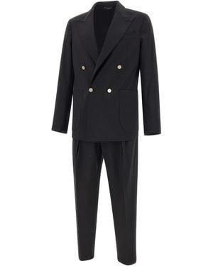 BRIGLIA Double Breasted Suits - Black