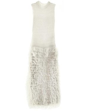 Genny Knitted Dresses - White