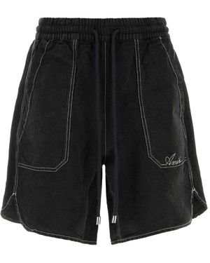 Amiri Script Linnen Gd Short - Zwart