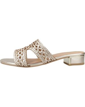 Gioseppo Stilvolle Heeled Mules Sandale - Mettallic