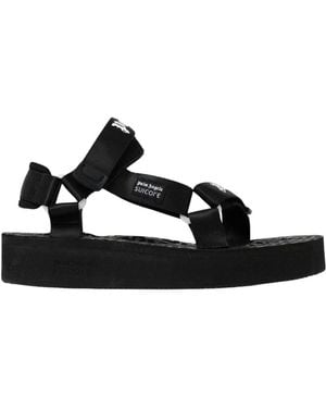 Palm Angels Flat Sandals - Black