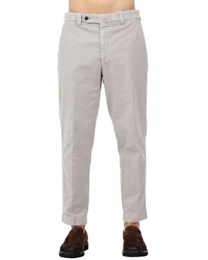 Berwich Broeken ,Grijs ,Pantalone Over Fit Gamba Ampia