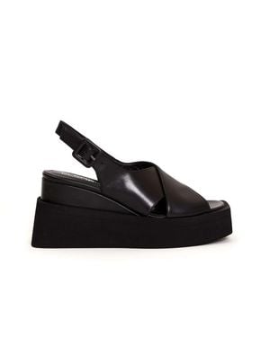 Elena Iachi Wedges - Black