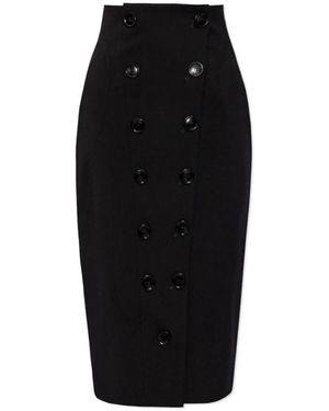 Alaïa Zwarte Croco Mini Jurk