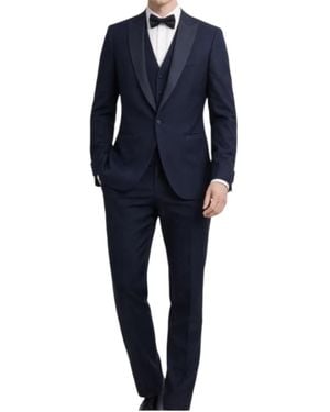 Bharnaba Single Breasted Suits - Blue