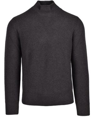 Kangra Truien & Vesten ,Grijs ,Wol Maglione Lupetto - Zwart
