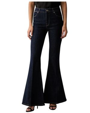 Twinset Jeans ,Blauw ,Katoen Five-Pocket Flared Jeans - Zwart