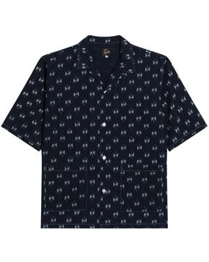 Needles Short Sleeve Shirts - Blauw