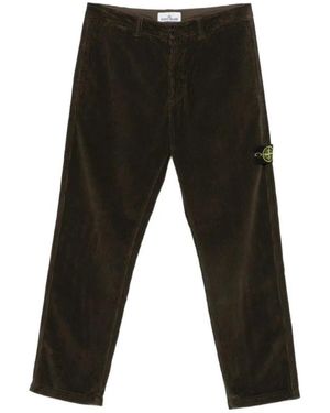 Stone Island Straight Trousers - Black
