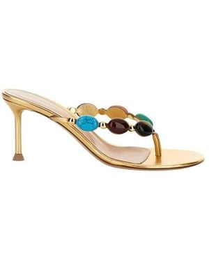 Gianvito Rossi Shanti Thong 70 - Mettallic