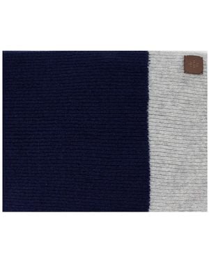 Eleventy Zweifarbiger Schal - Blau